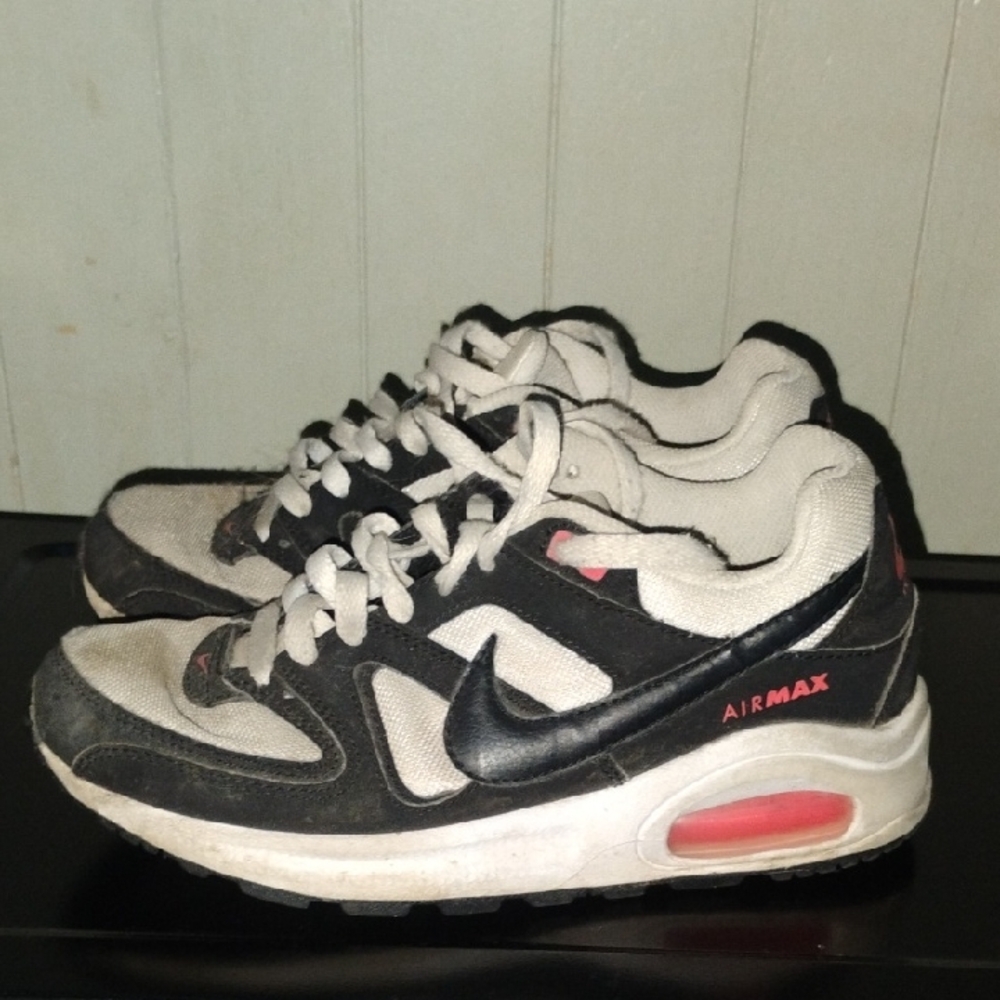 Nike Air Max Black and White with Red Accents